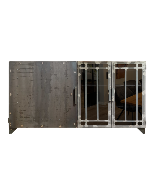 INDUSTRIAL LOFT - Kommode aus Stahl und Glas 02